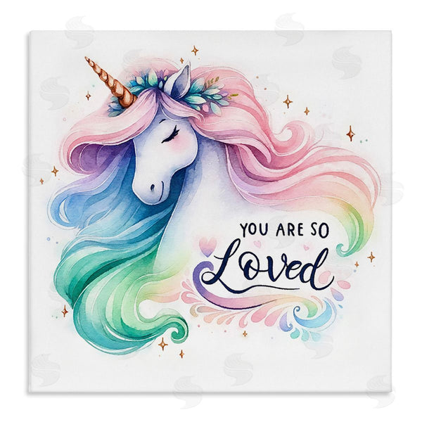 stupell industries Amanda Greenwood | So Loved Unicorn Wall Art