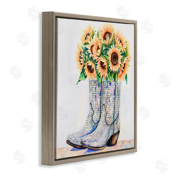 Stupell Industries Amanda Greenwood | Sunflower Filled Cowgirl Boots