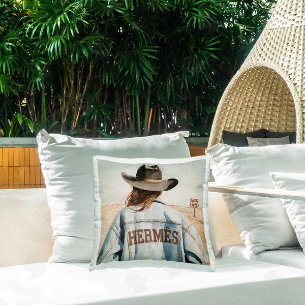 Stupell Industries Amanda Greenwood | Trendy Cowgirl In Desert Printed Throw Pillow
