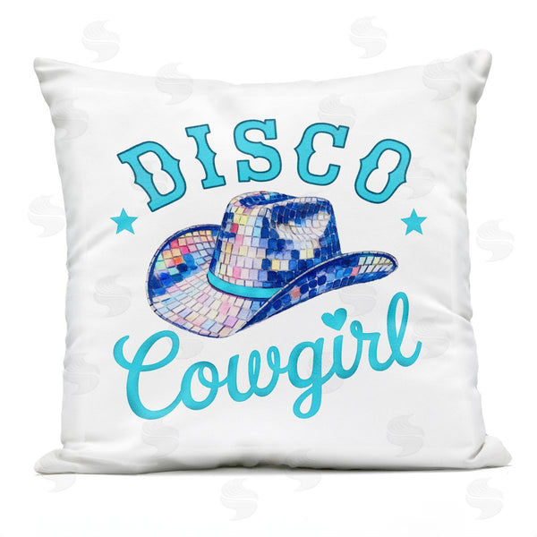 Stupell Industries Amanda Greenwood | Turquoise Disco Cowgirl Printed Throw Pillow