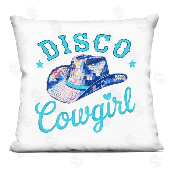 stupell industries Amanda Greenwood | Turquoise Disco Cowgirl Printed Throw Pillow