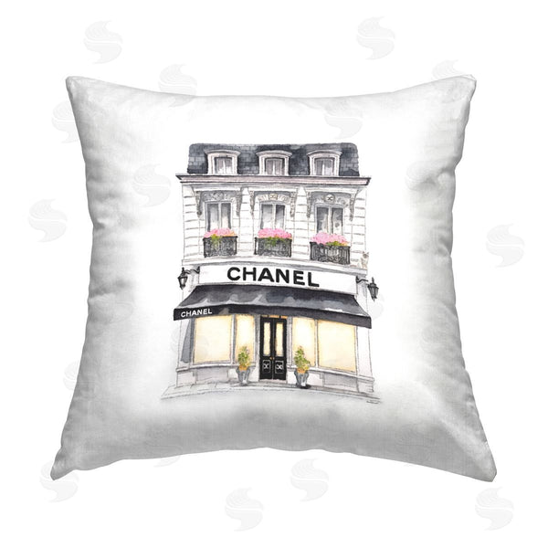 stupell industries Amanda Greenwood | Urban Fashion Storefront Printed Throw Pillow
