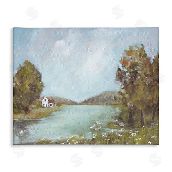 stupell industries Amanda Hilburn | Distant Cottage Across River