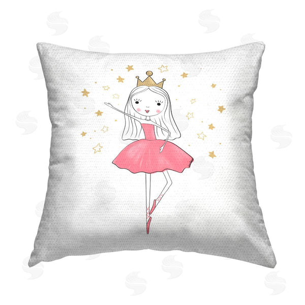 Stupell Industries Amanda Hilburn | Happy Ballerina Princess Printed Throw Pillow