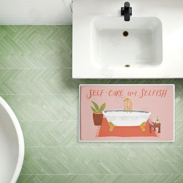 Stupell Industries Amanda Houston | Self Care Isn't Selfish Plush Bath Mat