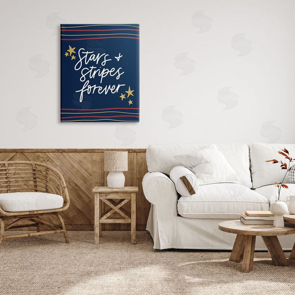 Stupell Industries Amanda Houston | Stars Stripes Forever Americana Independence Day Wall Art