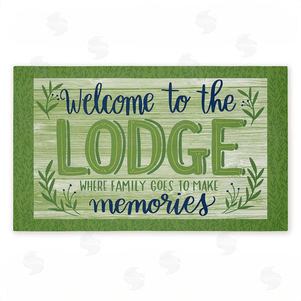 stupell industries Amanda McGee | Lodge Welcome Family Memories Non-Woven Door Mat