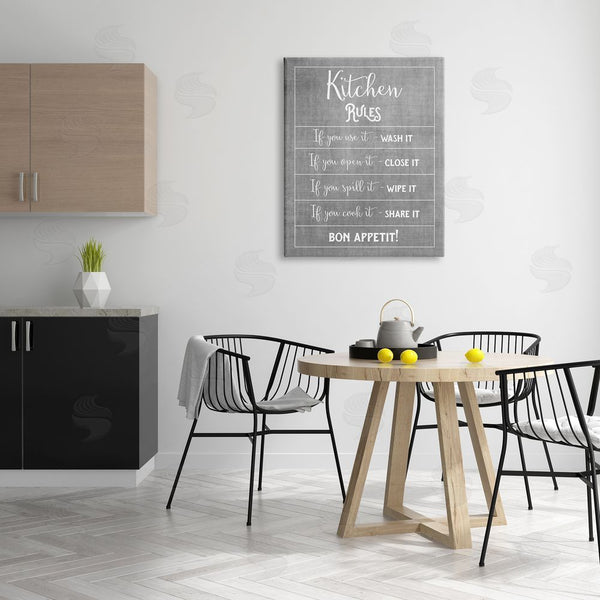 Stupell Industries Amanda Murray | Kitchen Rules Bon Appetit Sign Wall Art