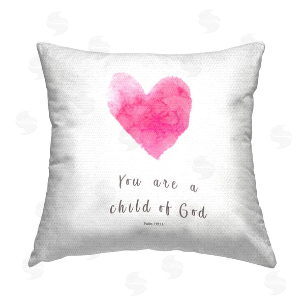 Stupell Industries Amber Clarkson | Child Of God Psalm Phrase Printed Throw Pillow