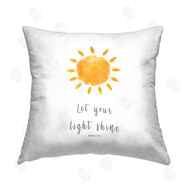 Stupell Industries Amber Clarkson | Let Your Light Shine Proverb Printed Throw Pillow