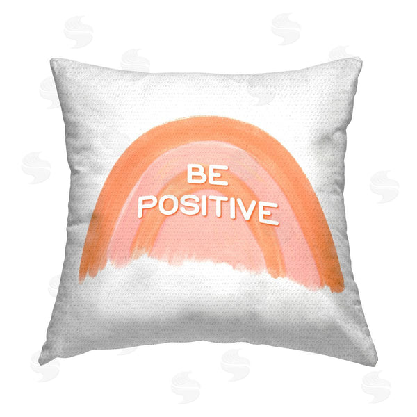 Stupell Industries Amber Clarkson | Orange Be Positive Printed Throw Pillow