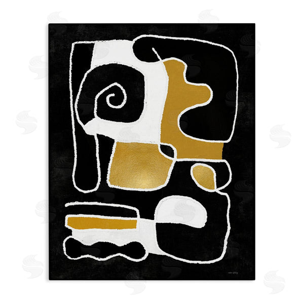 stupell industries Amber Sterling | Black & Glam Squiggles Wall Art
