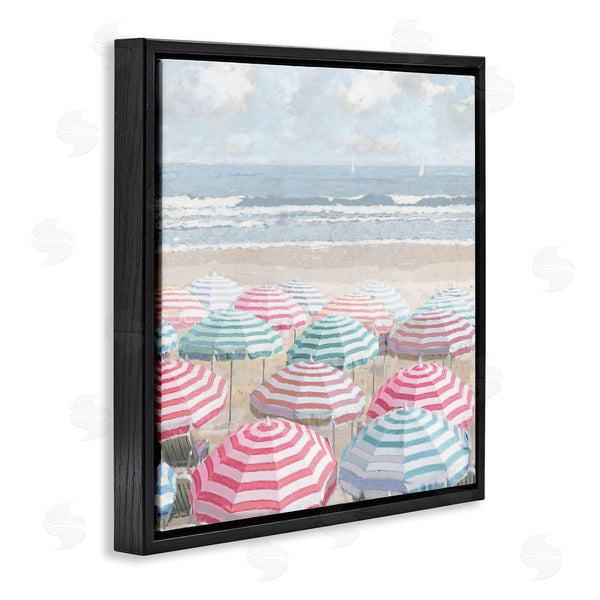 Stupell Industries Amber Sterling | Bright Beach Umbrellas Scene