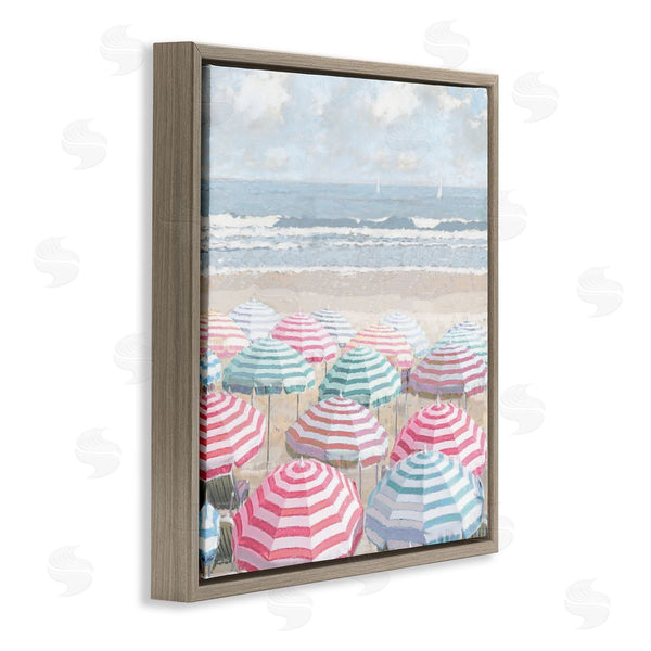 Stupell Industries Amber Sterling | Bright Beach Umbrellas Scene