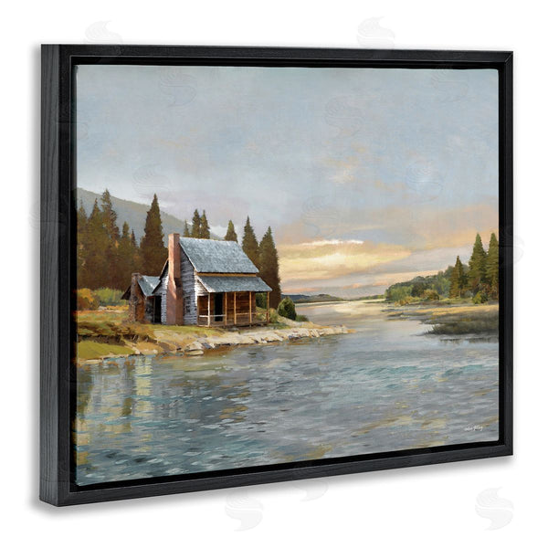 Stupell Industries Amber Sterling | Cabin At River's Edge