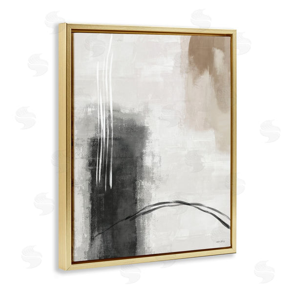 Stupell Industries Amber Sterling | Grey And Tan Simple Abstract
