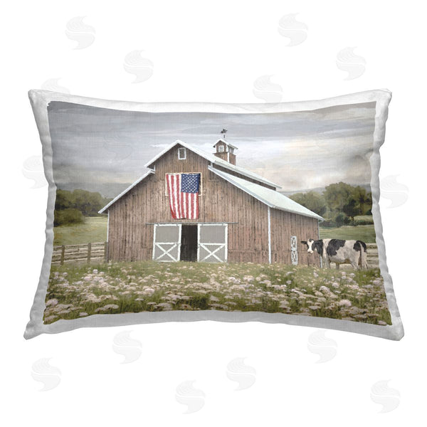 stupell industries Amber Sterling | Patriotic Barn & Cow