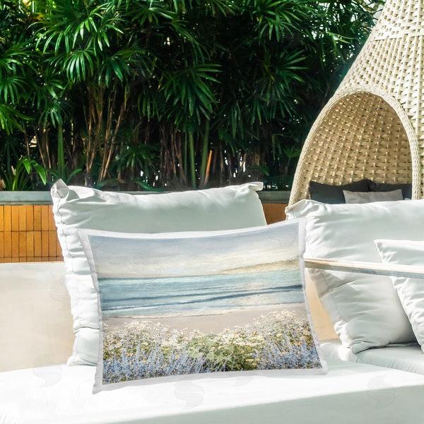 Stupell Industries Amber Sterling | Sand And Blooms Beach Printed Throw Pillow