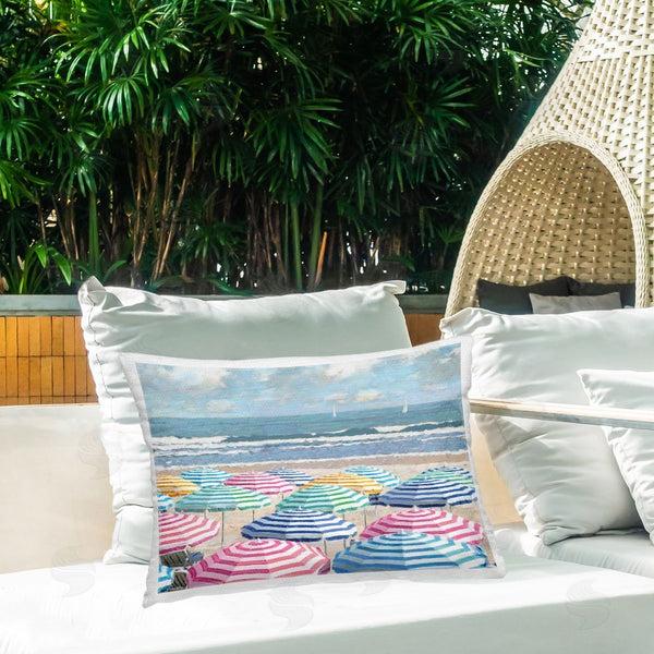 Stupell Industries Amber Sterling | Shore With Bright Umbrellas