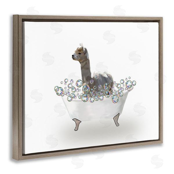 Stupell Industries Amelia Noyes | Alpaca In Bubble Bath Wall Art
