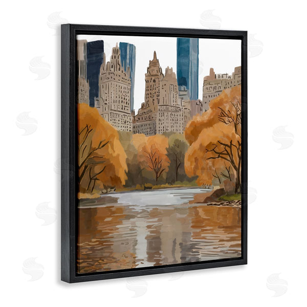 Stupell Industries Amelia Noyes | Autumnal New York Across River