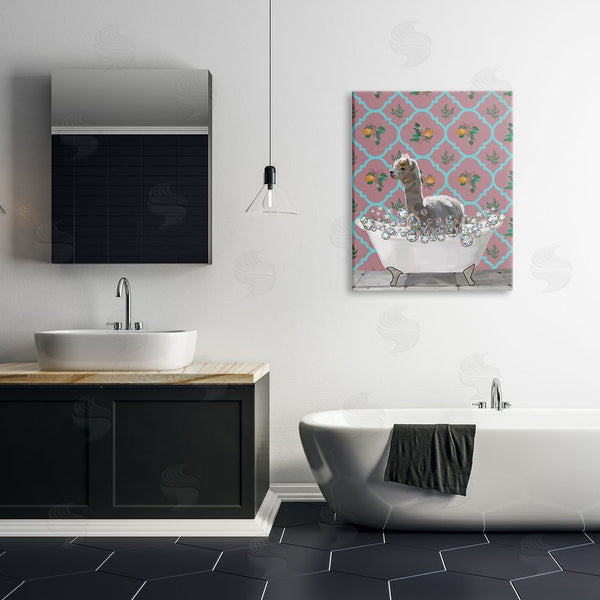 Stupell Industries Amelia Noyes | Bathing Llama In Bathroom Wall Art