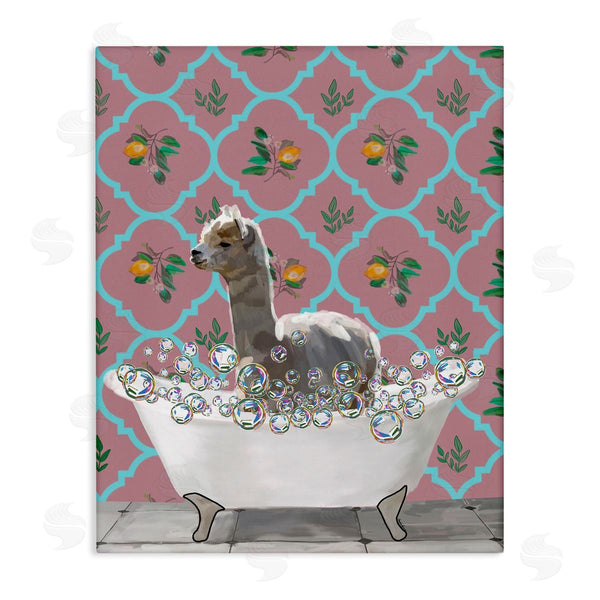 stupell industries Amelia Noyes | Bathing Llama in Bathroom Wall Art