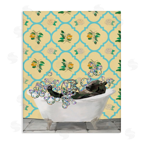 stupell industries Amelia Noyes | Bear in Patterned Bathroom Wall Art