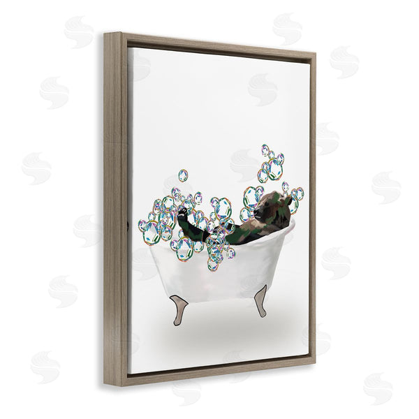 Stupell Industries Amelia Noyes | Bear Relaxing In Tub Wall Art
