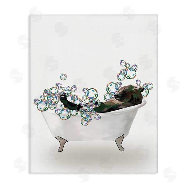 stupell industries Amelia Noyes | Bear Relaxing in Tub Wall Art