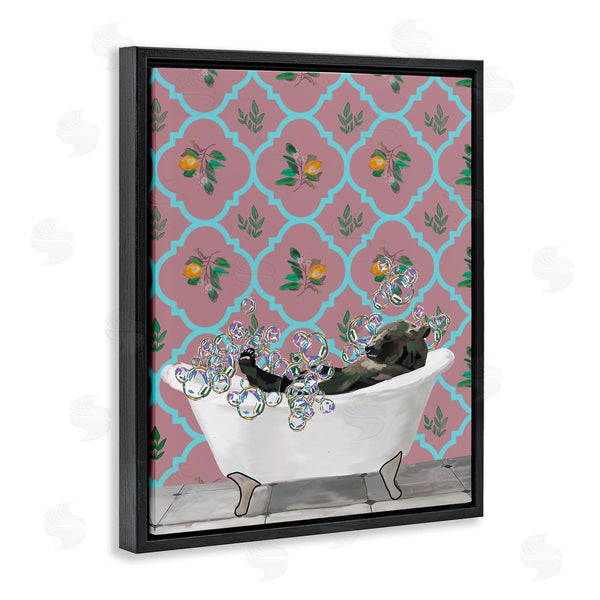 Stupell Industries Amelia Noyes | Bear With Bathtub Bubbles Wall Art