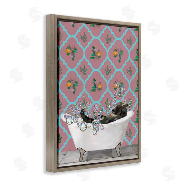 Stupell Industries Amelia Noyes | Bear With Bathtub Bubbles Wall Art