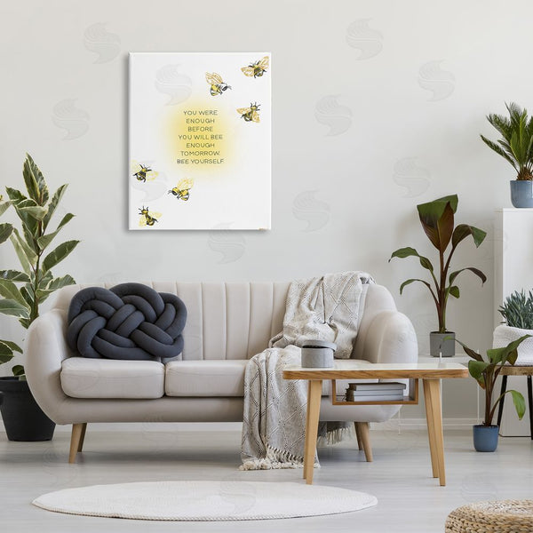 Stupell Industries Amelia Noyes | Bee Yourself Phrase Wall Art
