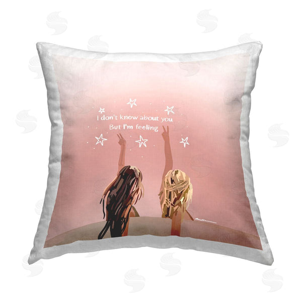stupell industries Amelia Noyes | Feeling 22 Lyrics Printed Throw Pillow