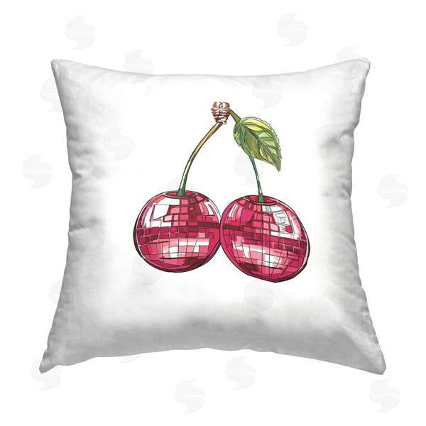 stupell industries Amelia Noyes | Geometric Cherry Pair Printed Throw Pillow