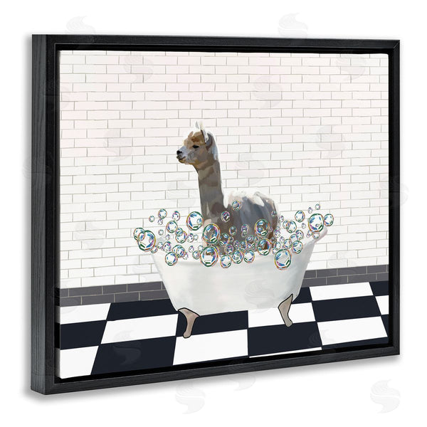 Stupell Industries Amelia Noyes | Llama Bathroom Tub Wall Art