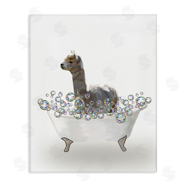 stupell industries Amelia Noyes | Llama in Bubble Bath Wall Art