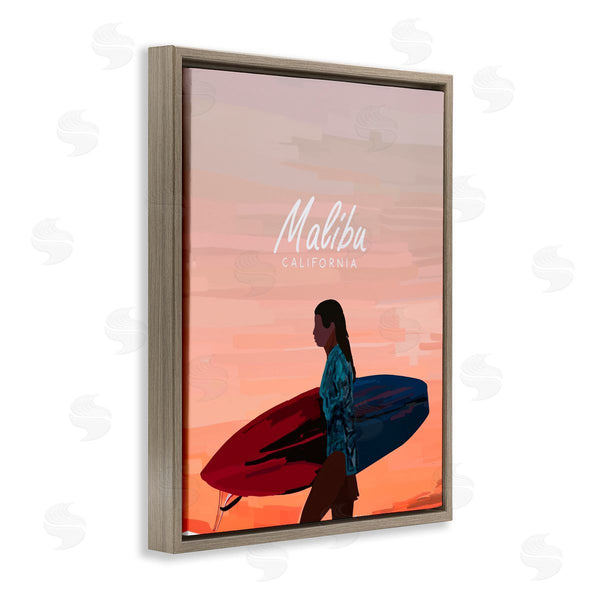 Stupell Industries Amelia Noyes | Malibu Surfer Girl Wall Art