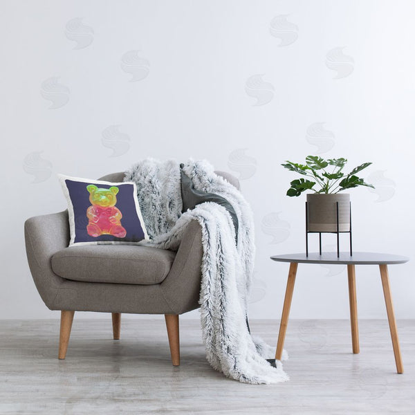 Stupell Industries Amelia Noyes | Modern Candy Bear Printed Throw Pillow
