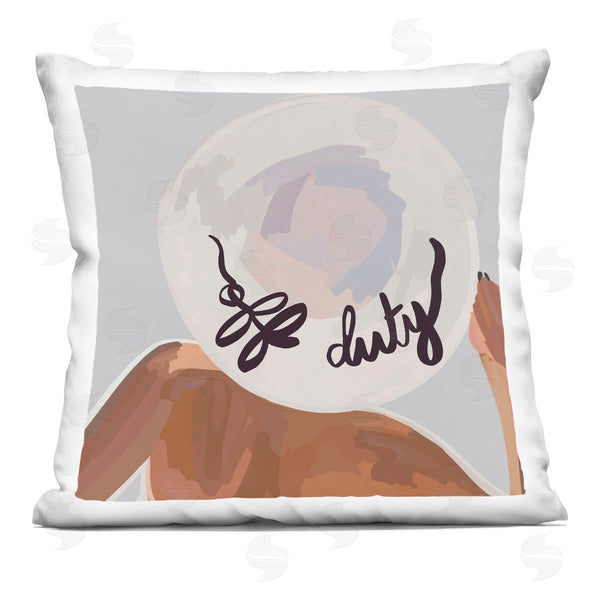 stupell industries Amelia Noyes | Off Duty Glam Woman Tropical Beach Fashion Printed Throw Pillow