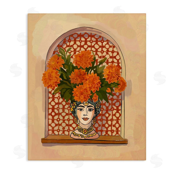 stupell industries Amelia Noyes | Ornate Flower Head Vase