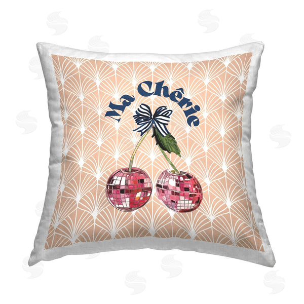 stupell industries Amelia Noyes | Patterned Cherry with Phrase Printed Throw Pillow