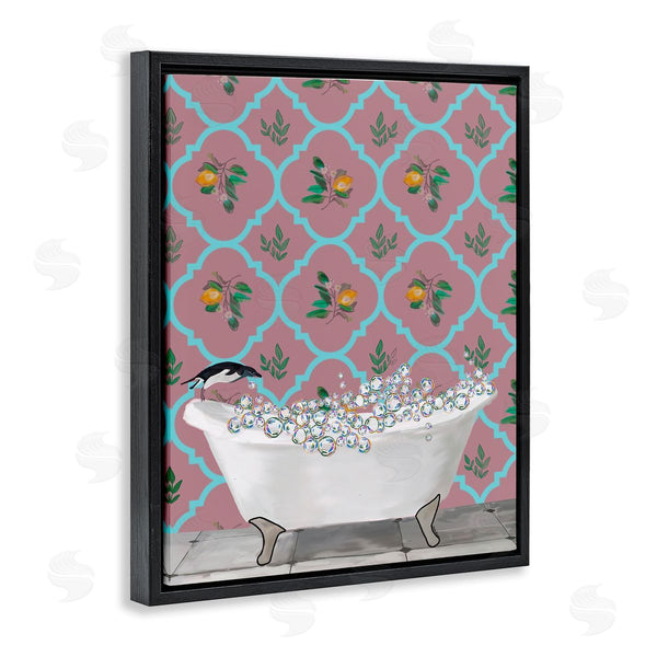 Stupell Industries Amelia Noyes | Penguin Jumping In Tub Wall Art