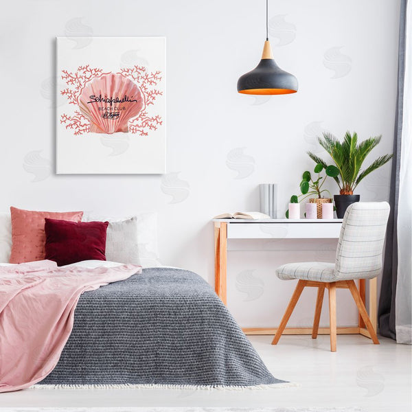Stupell Industries Amelia Noyes | Pink Beach Club Shell Wall Art