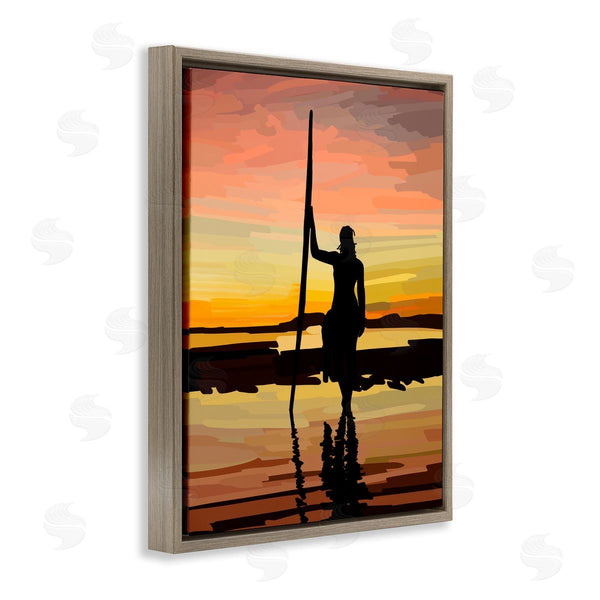 Stupell Industries Amelia Noyes | Sunset Surfer Silhouette Wall Art