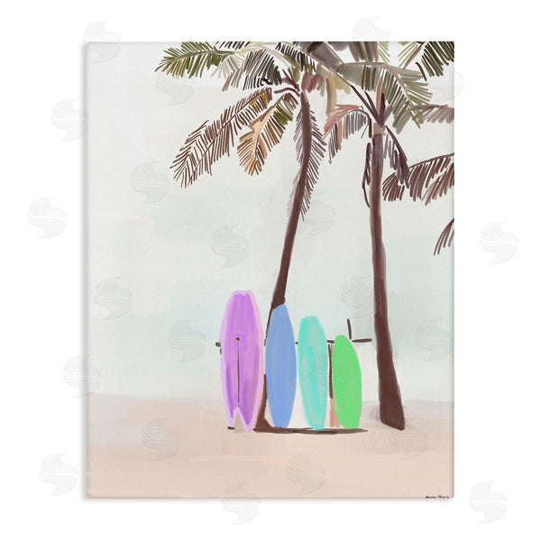 stupell industries Amelia Noyes | Surfboards on Palm Trees Wall Art