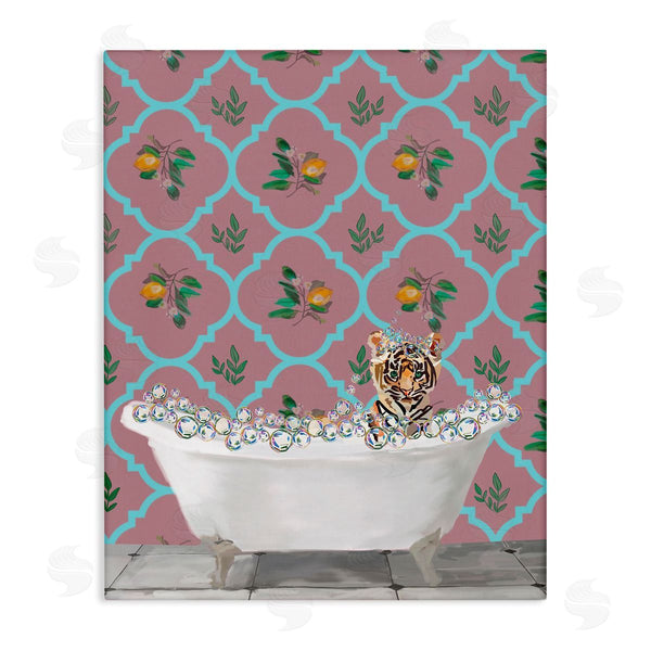 stupell industries Amelia Noyes | Tiger Cub in Bath Wall Art