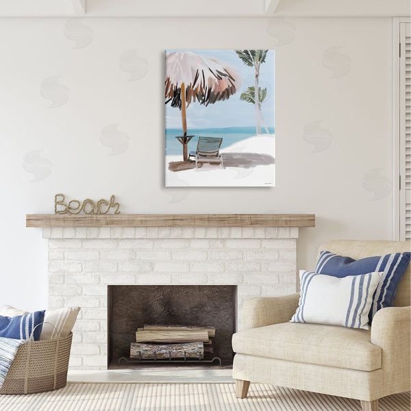 Stupell Industries Amelia Noyes | Tropical Beach Hut Scenery Wall Art