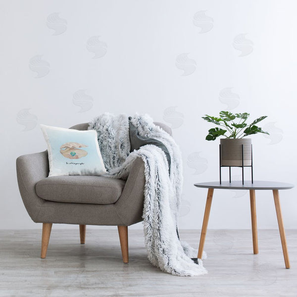 Stupell Industries Amelia Noyes | Uplifting Oyster Pearl Printed Throw Pillow