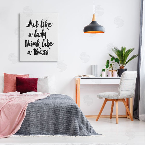 Stupell Industries Amy Brinkman | Lady Boss Calligraphy Sign Girl Power Design Wall Art